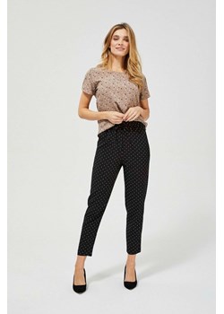 Spodnie damskie typu cygaretki - czarne w kropki ze sklepu 5.10.15 w kategorii Spodnie damskie - zdjęcie 169714969
