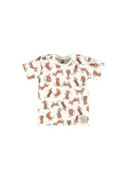 Bawełniany t-shirt chłopięcy w pieski ze sklepu 5.10.15 w kategorii T-shirty chłopięce - zdjęcie 169715049