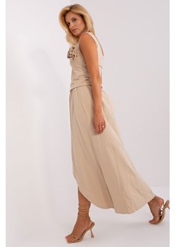 Beżowa maxi sukienka na co dzień bez rękawów ze sklepu 5.10.15 w kategorii Sukienki - zdjęcie 169715426