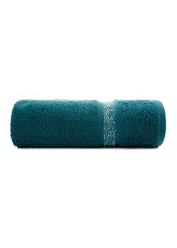 Turkusowy ręcznik 70x140 cm z ozdobnym pasem ze sklepu 5.10.15 w kategorii Ręczniki - zdjęcie 169715539