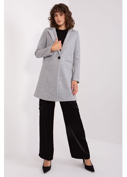 Szary klasyczny płaszcz damski OCH BELLA ze sklepu 5.10.15 w kategorii Płaszcze damskie - zdjęcie 169715596
