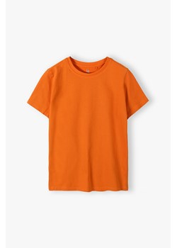 Dzianinowy pomarańczowy t-shirt - unisex ze sklepu 5.10.15 w kategorii T-shirty chłopięce - zdjęcie 169715849