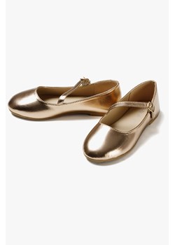 Złote eleganckie buty dziewczęce balerinki - 5.10.15. ze sklepu 5.10.15 w kategorii Balerinki dziecięce - zdjęcie 169716066
