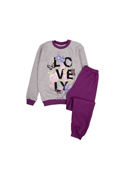 Piżama dziewczęca szaro-fioletowa lovely ze sklepu 5.10.15 w kategorii Piżamy dziecięce - zdjęcie 169716615