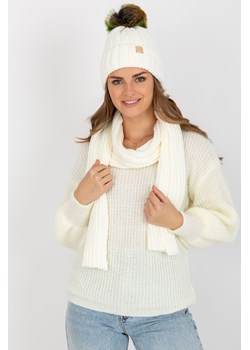Ecru komplet zimowy z czapką i szalikiem Rubby RUE PARIS ze sklepu 5.10.15 w kategorii Komplety czapka i szalik damskie - zdjęcie 169716878