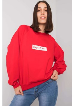Czerwona bluza plus size bez kaptura Hariette ze sklepu 5.10.15 w kategorii Bluzy damskie - zdjęcie 169716887