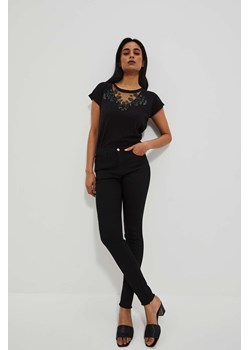 Spodnie jeansowe damskie typu rurki czarne ze sklepu 5.10.15 w kategorii Jeansy damskie - zdjęcie 169717036