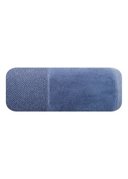 Niebieski ręcznik 50x90 cm z ozdobnym pasem ze sklepu 5.10.15 w kategorii Ręczniki - zdjęcie 169717325