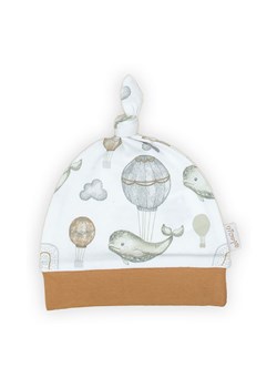 Bawełniana czapka niemowlęca - wieloryby i balony ze sklepu 5.10.15 w kategorii Czapki dziecięce - zdjęcie 169717387