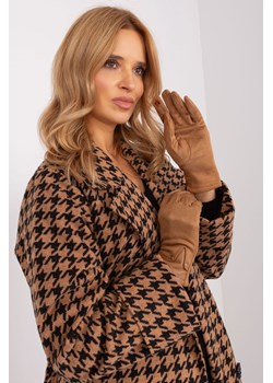 Camelowe eleganckie rękawiczki damskie ze sklepu 5.10.15 w kategorii Rękawiczki damskie - zdjęcie 169717465