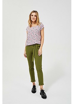 Spodnie damskie typu cygaretki - oliwkowe ze sklepu 5.10.15 w kategorii Spodnie damskie - zdjęcie 169717558