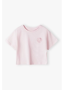 Różowy crop top dla dziewczynki ze sklepu 5.10.15 w kategorii Bluzki dziewczęce - zdjęcie 169718065