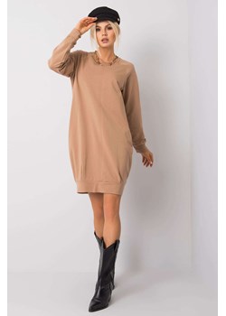 Camelowa sukienka Cristine ze sklepu 5.10.15 w kategorii Sukienki - zdjęcie 169718206
