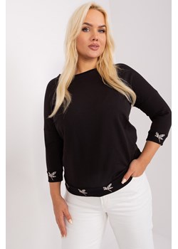 Bluzka damska z okrągłym dekoltem czarny ze sklepu 5.10.15 w kategorii Bluzki damskie - zdjęcie 169718455