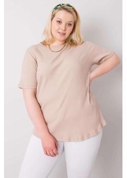 Beżowa bluzka plus size Stella ze sklepu 5.10.15 w kategorii Bluzki damskie - zdjęcie 169718466