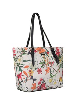 Duża shopperka damska z kwiatowym wzorem- David Jones ze sklepu 5.10.15 w kategorii Torby Shopper bag - zdjęcie 169718609