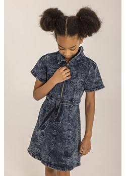 Jeasnowa sukienka dla dziewczynki z wiązaniem ze sklepu 5.10.15 w kategorii Sukienki dziewczęce - zdjęcie 169718706