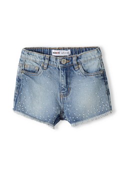 Szorty jeansowe dla dziewczynki z ozdobnymi ćwiekami ze sklepu 5.10.15 w kategorii Spodenki dziewczęce - zdjęcie 169718715