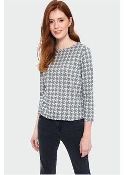 Dzianinowa bluzka w pepitkę- szara ze sklepu 5.10.15 w kategorii Swetry damskie - zdjęcie 169719095