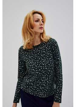 Bluzka z bawełny z nadrukiem w kropki ze sklepu 5.10.15 w kategorii Bluzki damskie - zdjęcie 169719096