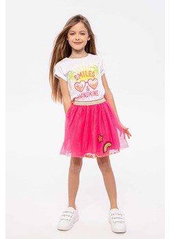 Różowa spódnica krótka dziewczęca z cekinami ze sklepu 5.10.15 w kategorii Spódnice dziewczęce - zdjęcie 169719216