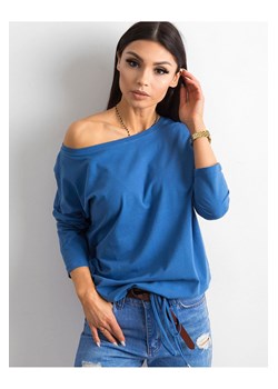 Bluzka z długim rękawem wiązana niebieska ze sklepu 5.10.15 w kategorii Bluzki damskie - zdjęcie 169719815