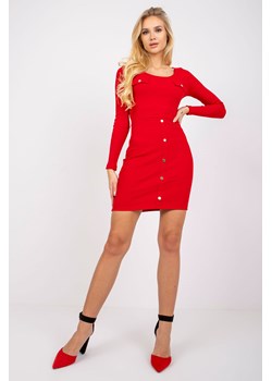 Czerwona dopasowana sukienka w prążek Barletta RUE PARIS ze sklepu 5.10.15 w kategorii Sukienki - zdjęcie 169719956