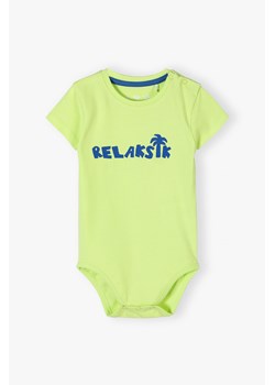 Zielone body niemowlęce - RELAKSIK ze sklepu 5.10.15 w kategorii Body niemowlęce - zdjęcie 169720186