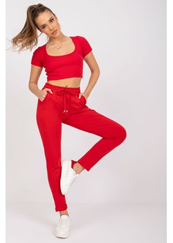 Czerwone spodnie dresowe Approachable ze sklepu 5.10.15 w kategorii Spodnie damskie - zdjęcie 169720418