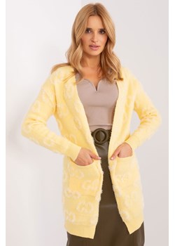 Kardigan z kieszeniami jasny żółty ze sklepu 5.10.15 w kategorii Swetry damskie - zdjęcie 169720827