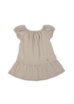 Bawełniana sukienka niemowlęca - beżowa ze sklepu 5.10.15 w kategorii Sukienki niemowlęce - zdjęcie 169720906