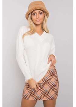 Sweter nierozpinany damski - biały ze sklepu 5.10.15 w kategorii Swetry damskie - zdjęcie 169720978