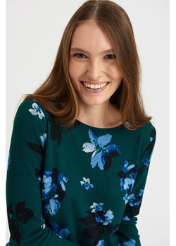 Sweter nierozpinany damski we wzory zielony ze sklepu 5.10.15 w kategorii Swetry damskie - zdjęcie 169721157