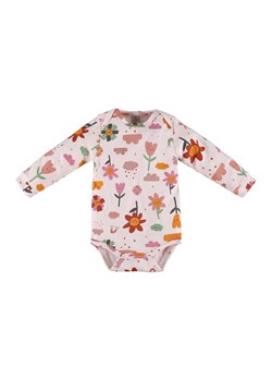 Bawełniane body niemowlęce w kwiatki z długim rękawem ze sklepu 5.10.15 w kategorii Body niemowlęce - zdjęcie 169721175
