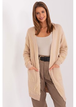 Damski kardigan z kieszeniami beżowy ze sklepu 5.10.15 w kategorii Swetry damskie - zdjęcie 169721326