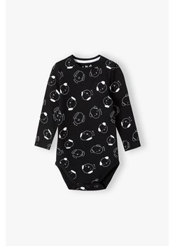 Czarne bawełniane body niemowlęce z długim rękawem ze sklepu 5.10.15 w kategorii Body niemowlęce - zdjęcie 169721335