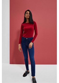 Niebieskie spodnie damskie jeansowe skinny ze sklepu 5.10.15 w kategorii Jeansy damskie - zdjęcie 169721565
