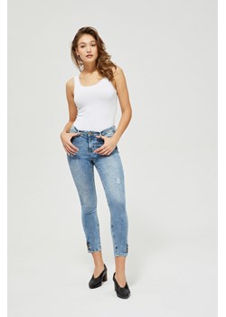 Jeansy skinny z guzikami niebieskie ze sklepu 5.10.15 w kategorii Jeansy damskie - zdjęcie 169721629