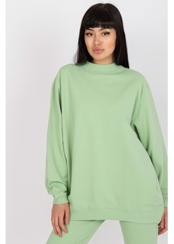 Pistacjowa dresowa bluza oversize z bawełny ze sklepu 5.10.15 w kategorii Bluzy damskie - zdjęcie 169721639