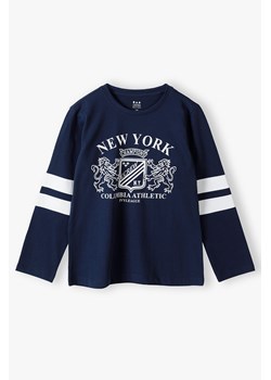 Bluza z długim rękawem granatowa - New York - Limited Edition ze sklepu 5.10.15 w kategorii T-shirty chłopięce - zdjęcie 169721777
