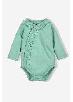 Body niemowlęce z bawełny organicznej dla dziewczynki - zielone - Nini ze sklepu 5.10.15 w kategorii Body niemowlęce - zdjęcie 169721867