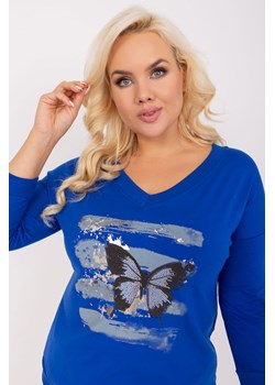 Bluzka plus size z nadrukiem motyla ze sklepu 5.10.15 w kategorii Bluzki damskie - zdjęcie 169721899