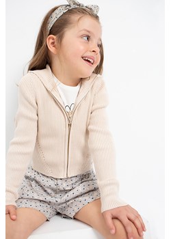 Sweter dziewczęcy z kapturem Mayoral - beżowy ze sklepu 5.10.15 w kategorii Bluzy dziewczęce - zdjęcie 169721996