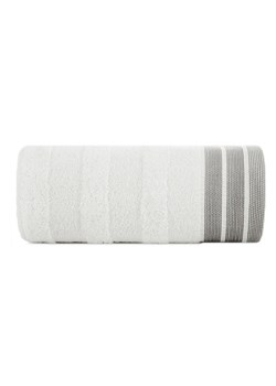 Biały ręcznik z ozdobnymi pasami 70x140 cm ze sklepu 5.10.15 w kategorii Ręczniki - zdjęcie 169722227