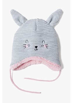 Ciepła zimowa czapka dla niemowlaka- szara z uszami ze sklepu 5.10.15 w kategorii Czapki dziecięce - zdjęcie 169722237