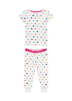 Biała pidżama niemowlęca z krótkim rękawem w serca ze sklepu 5.10.15 w kategorii Piżamy dziecięce - zdjęcie 169722266