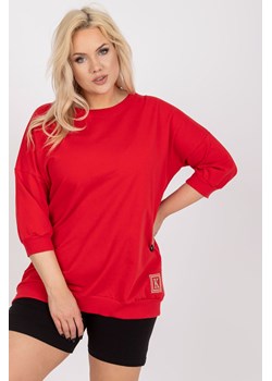 Czerwona bluzka plus size o luźnym kroju Odile ze sklepu 5.10.15 w kategorii Bluzki damskie - zdjęcie 169722267
