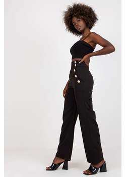 Spodnie damskie z ozdobnymi guzikami - czarne ze sklepu 5.10.15 w kategorii Spodnie damskie - zdjęcie 169722295