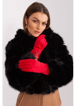 Dotykowe rękawiczki damskie czerwony ze sklepu 5.10.15 w kategorii Rękawiczki damskie - zdjęcie 169722337