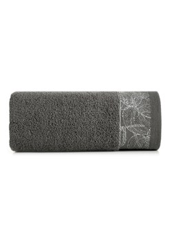 Szary ręcznik ze zdobieniem 70x140 cm ze sklepu 5.10.15 w kategorii Ręczniki - zdjęcie 169722436